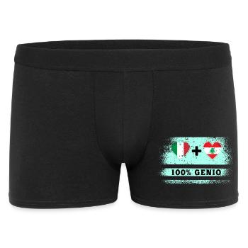 Italie et Liban 100% drapeau de génie - Boxer Homme - noir - Devant