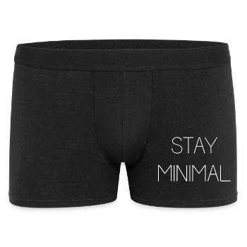 Bleiben Sie minimal - Männer Boxer Shorts - Schwarz - Vorne