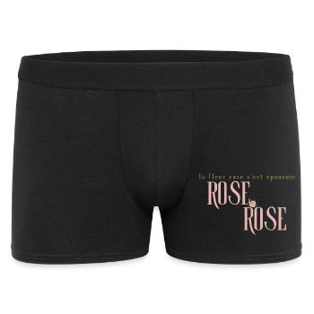 Pastel Bloom: Rose Typography - Men's Boxer Shorts - black - Front