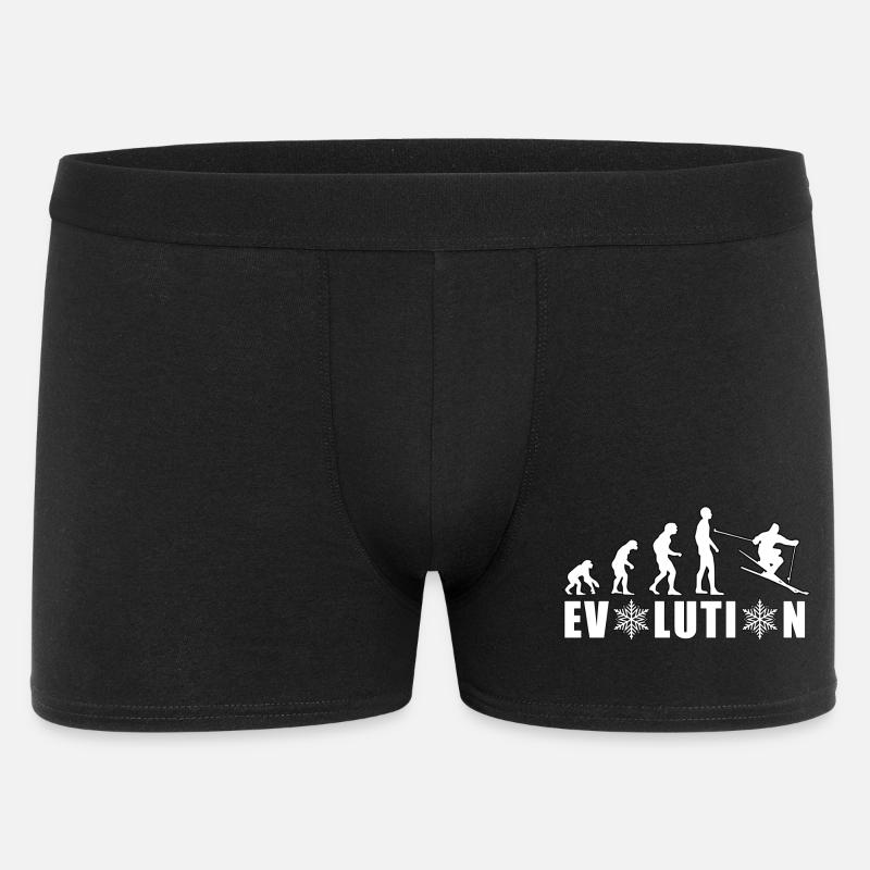EVOLUTION Ski Winter Geschenk Weihnachtsgeschenk - Männer Boxer Shorts - Schwarz