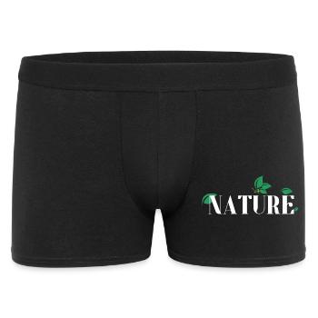 Nature Leaves Serif Logo - Men's Boxer Shorts - black - Front
