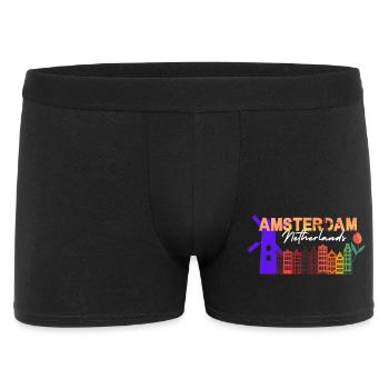 Amsterdam Skyline Tulip Gradient - Men's Boxer Shorts - black - Front