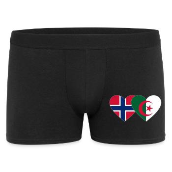 Norvège Algérie Flag Heart - Boxer Homme - noir - Devant