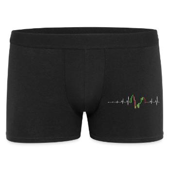 Herzschlag-Chart Neon - Männer Boxer Shorts - Schwarz - Vorne