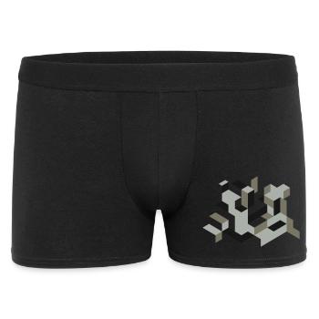 Perspective Construction Cube Teindre Yourself Labyrinthe 3D - Boxer Homme - noir - Devant