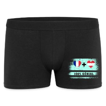 France and Austria 100% awesome flag - Men's Boxer Shorts - black - Front