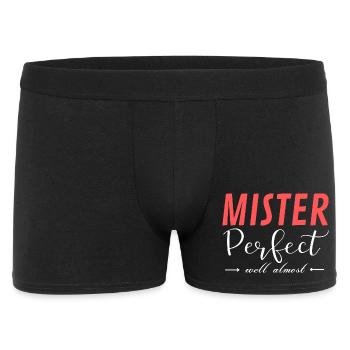 Mister Perfect Well Almost - Men's Boxer Shorts - black - Front