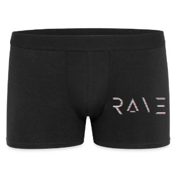 Rave Art design glitchy - raver EDM Techno House - Boxer Homme - noir - Devant