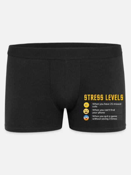 Stresslevel Emo-Chart - Männer Boxer Shorts - Schwarz