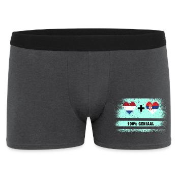 Serbie et Pays-Bas 100% Genius flag - Boxer Homme - charbon - Devant