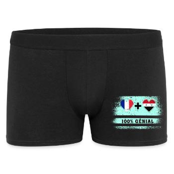 Drapeau France et Syrie 100% génial - Boxer Homme - noir - Devant