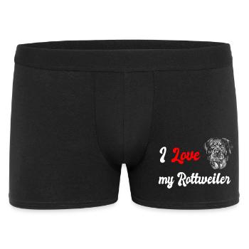 J'adore le design de mon chien Rottweiler - Boxer Homme - noir - Devant