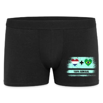 Brésil et Pays-Bas Drapeau 100% Genius - Boxer Homme - noir - Devant