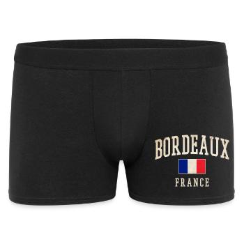 Bordeaux France - Männer Boxer Shorts - Schwarz - Vorne