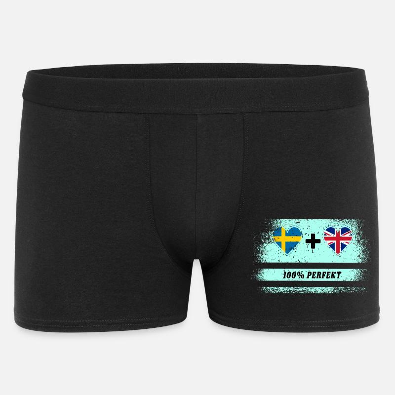 Royaume-Uni & Suède 100% parfait - Boxer Homme - noir