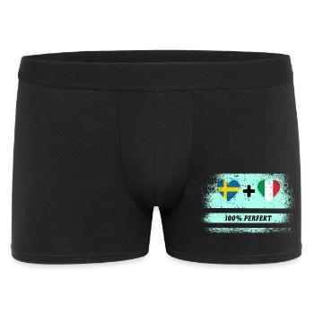 Italie et Suède 100% Parfait / Cadeau - Boxer Homme - noir - Devant