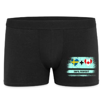 Canada & Suède 100% Parfait / Cadeau - Boxer Homme - noir - Devant