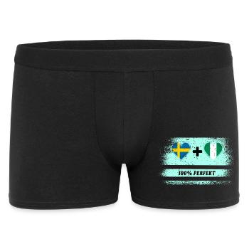 Nigeria et Suède 100% Parfait / Cadeau - Boxer Homme - noir - Devant