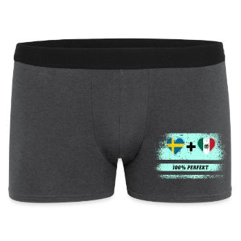 Mexique et Suède 100% parfait / cadeau - Boxer Homme - charbon - Devant