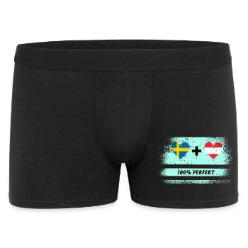 Austria & Sweden 100% perfect / gift - Men's Boxer Shorts - black - Front