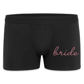 Fiançailles de mariage assorties à la mariée Mariage - Boxer Homme - noir - Devant