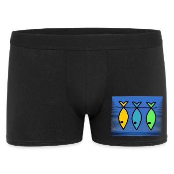 FISH. APRIL FOOL. EASTER. SARDINE. SEA - Men's Boxer Shorts - black - Front