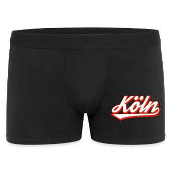 Cologne lettering design with red contour - Men's Boxer Shorts - black - Front