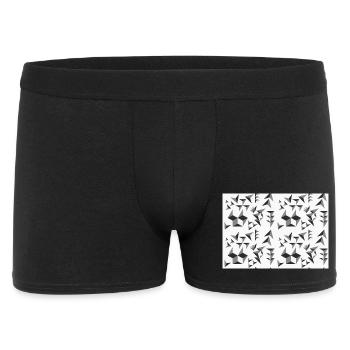 Déco motif pyramides noir et blanc - Boxer Homme - noir - Devant