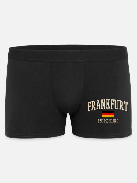 Frankfurt Deutschland Vintage Flag Tee - Männer Boxer Shorts - Schwarz