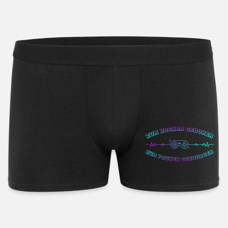 Zocken Geboren Neon Controller - Männer Boxer Shorts - Schwarz