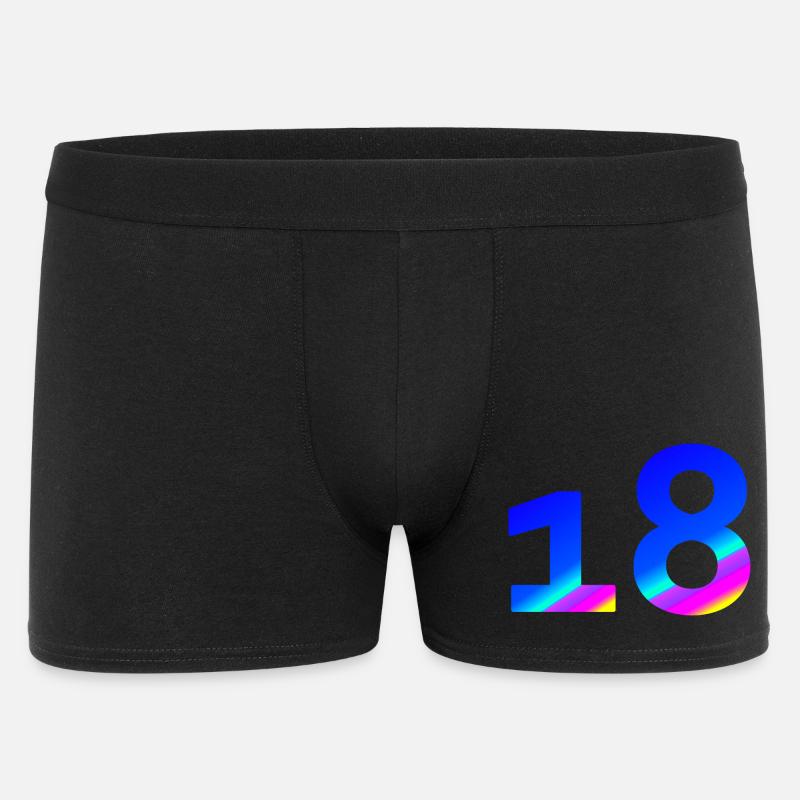 verschenken, 18 blauton mit Farbverlauf - Männer Boxer Shorts - Schwarz