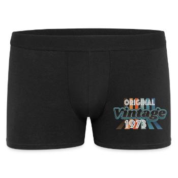 original Vintage 1973 Überraschungsparty bday - Männer Boxer Shorts - Schwarz - Vorne