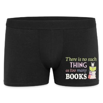 Reading Zebra, no such thing as too many books - Men's Boxer Shorts - black - Front