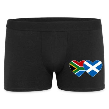 South Africa Scotland Flag Heart - Men's Boxer Shorts - black - Front