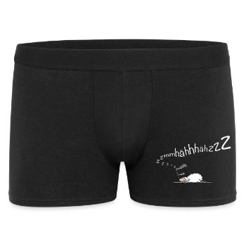 Schaf schläft - schnarcht - Wortspiel - Männer Boxer Shorts - Schwarz - Vorne