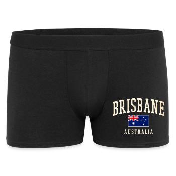 Brisbane, Australie, Vintage Flag Design - Boxer Homme - noir - Devant