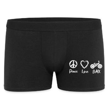 Peace Love BMX - Men's Boxer Shorts - black - Front