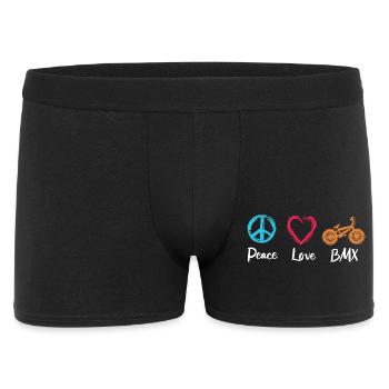 Peace Love BMX - Men's Boxer Shorts - black - Front