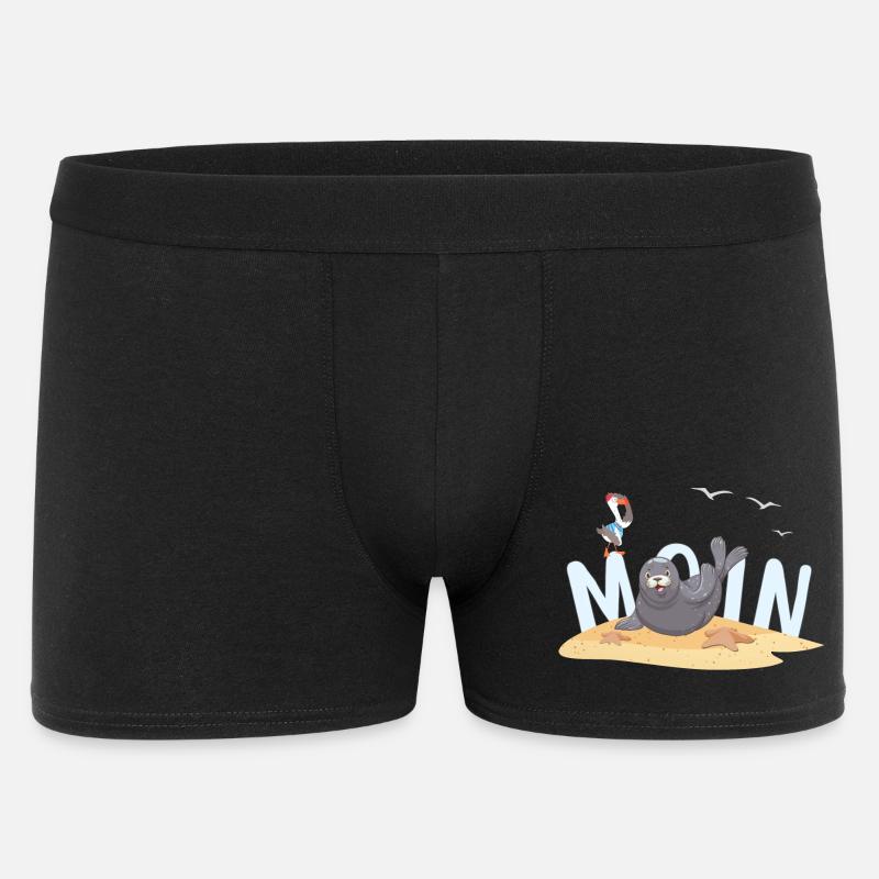 Moin Seal Seagull Beach - Boxer Homme - noir
