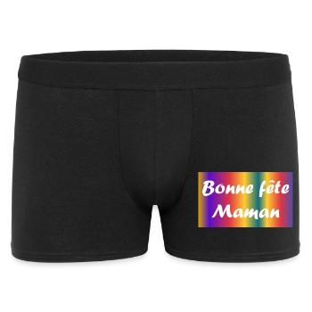 BONNE FÊTE MAMAN. MAMAN. FÊTE DES MÈRES. JE T'AIME - Boxer Homme - noir - Devant