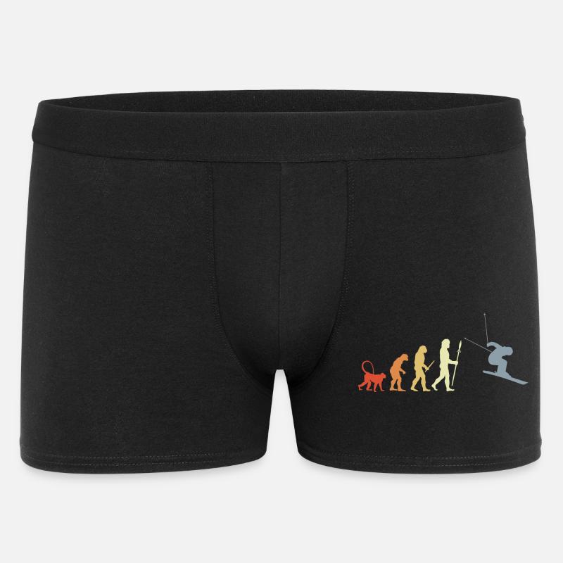 Entwicklung eines Skifahrers - Männer Boxer Shorts - Schwarz