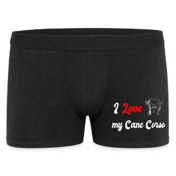 I love my Cane Corso dog - Men's Boxer Shorts - black - Front