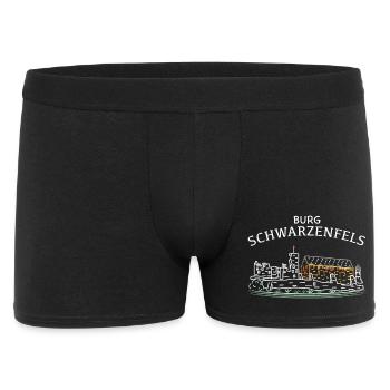 Burg Schwarzenfels, Sinntal, Spessart, Hessen - Männer Boxer Shorts - Schwarz - Vorne