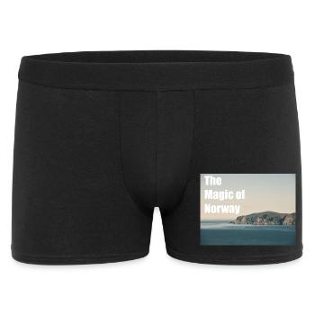 The Magic of Norway - Männer Boxer Shorts - Schwarz - Vorne