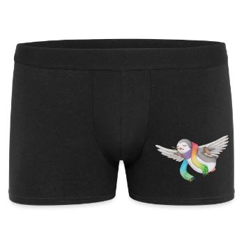 Pinguin für Frieden - Männer Boxer Shorts - Schwarz - Vorne