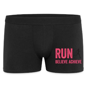 Marathon - Run. Believe. Achieve. - Men's Boxer Shorts - black - Front