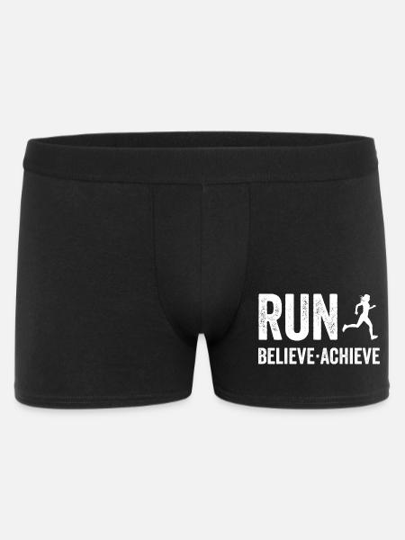 Marathon - Run. Believe. Achieve. - Men's Boxer Shorts - black