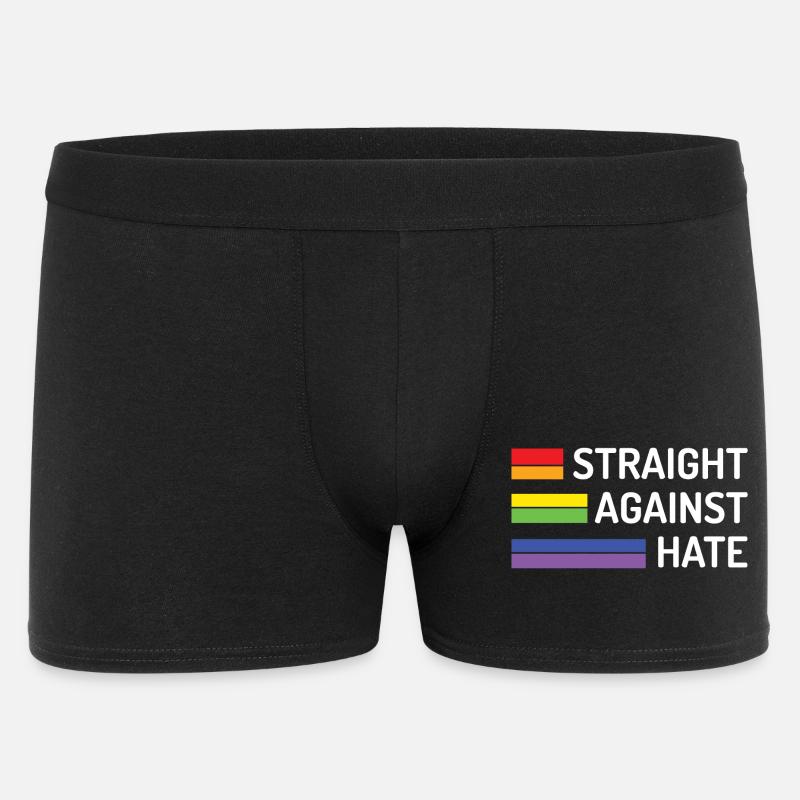 Pride Month - Straight Against Hate - Men's Boxer Shorts - black