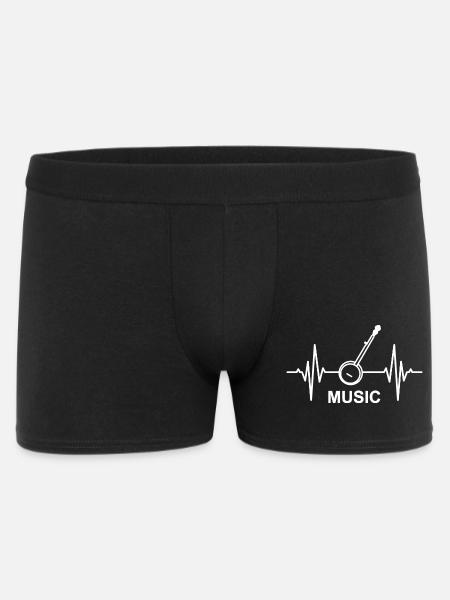 Banjo Music Heartbeat - Men's Boxer Shorts - black