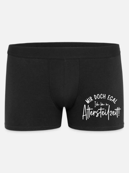 Mir doch egal Ich bin in Altersteilzeit - Männer Boxer Shorts - Schwarz